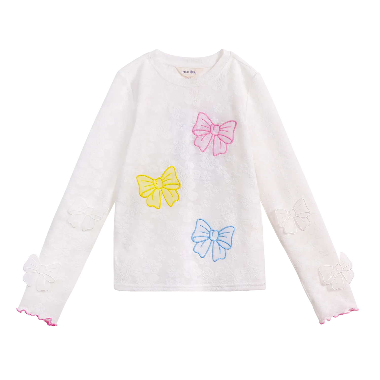 Poco Blush Butterfly Lace Mesh Layering Top