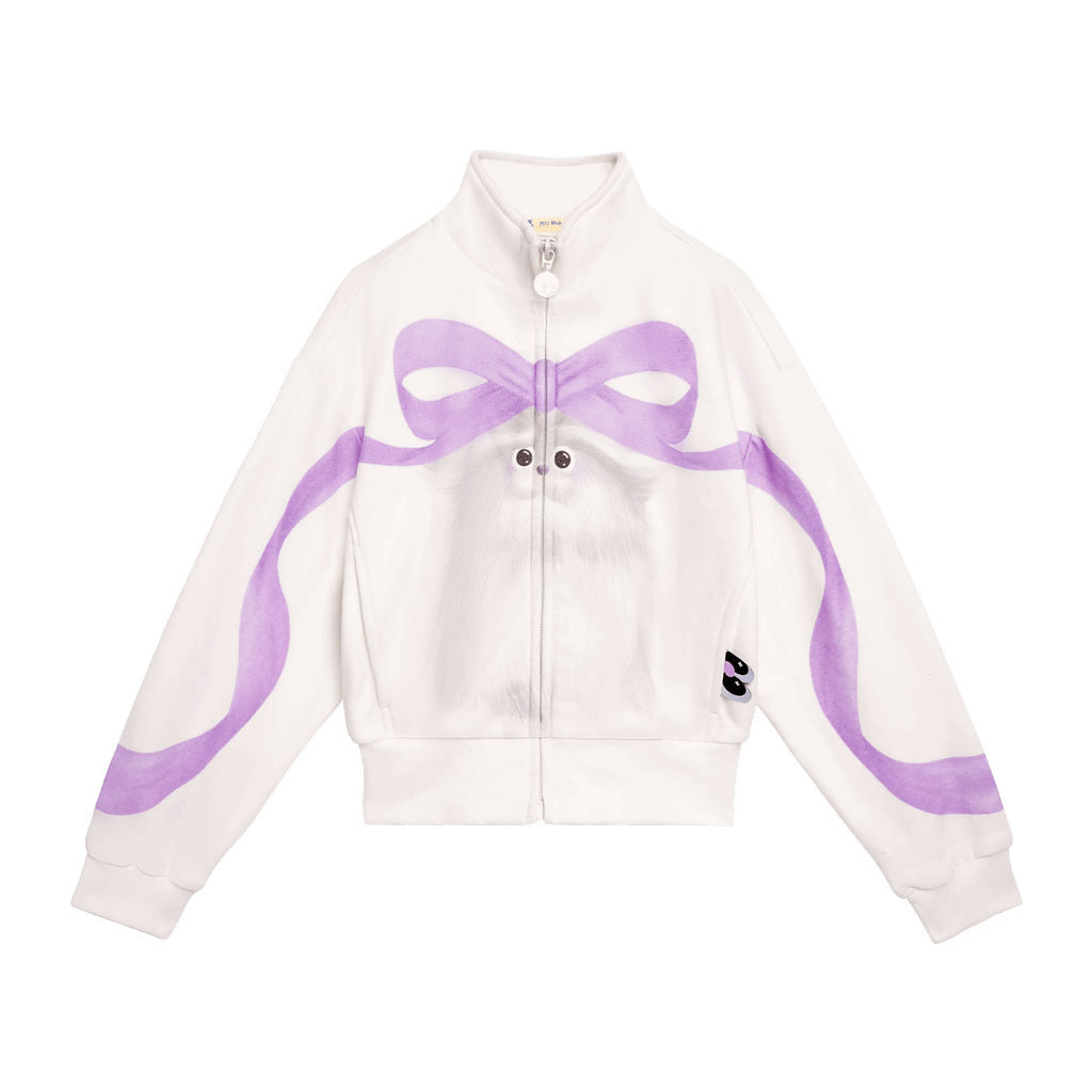 Poco Blush Fuzzy Monster Fleece Jacket Purple