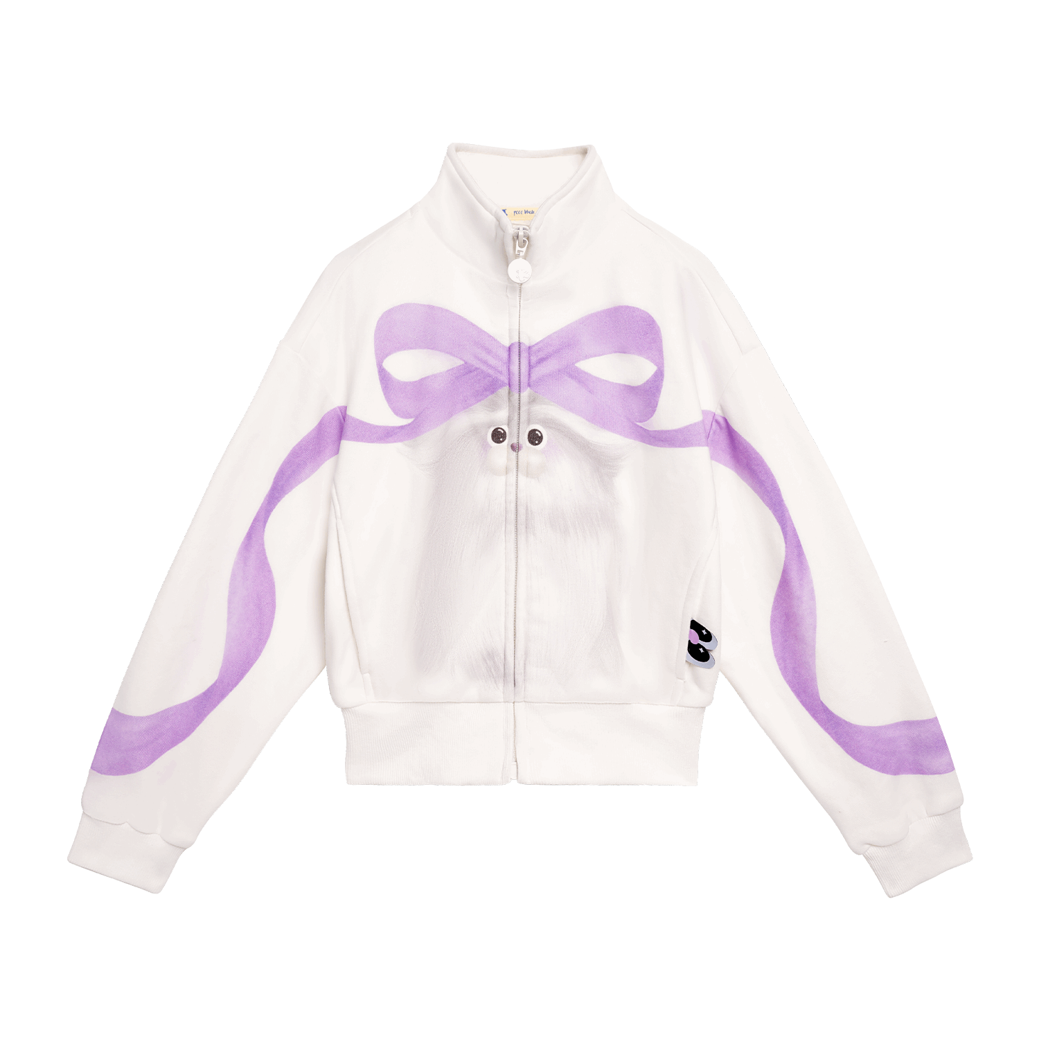 Poco Blush Fuzzy Monster Fleece Jacket Purple