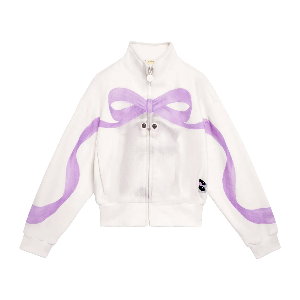 Poco Blush Fuzzy Monster Fleece Jacket Purple