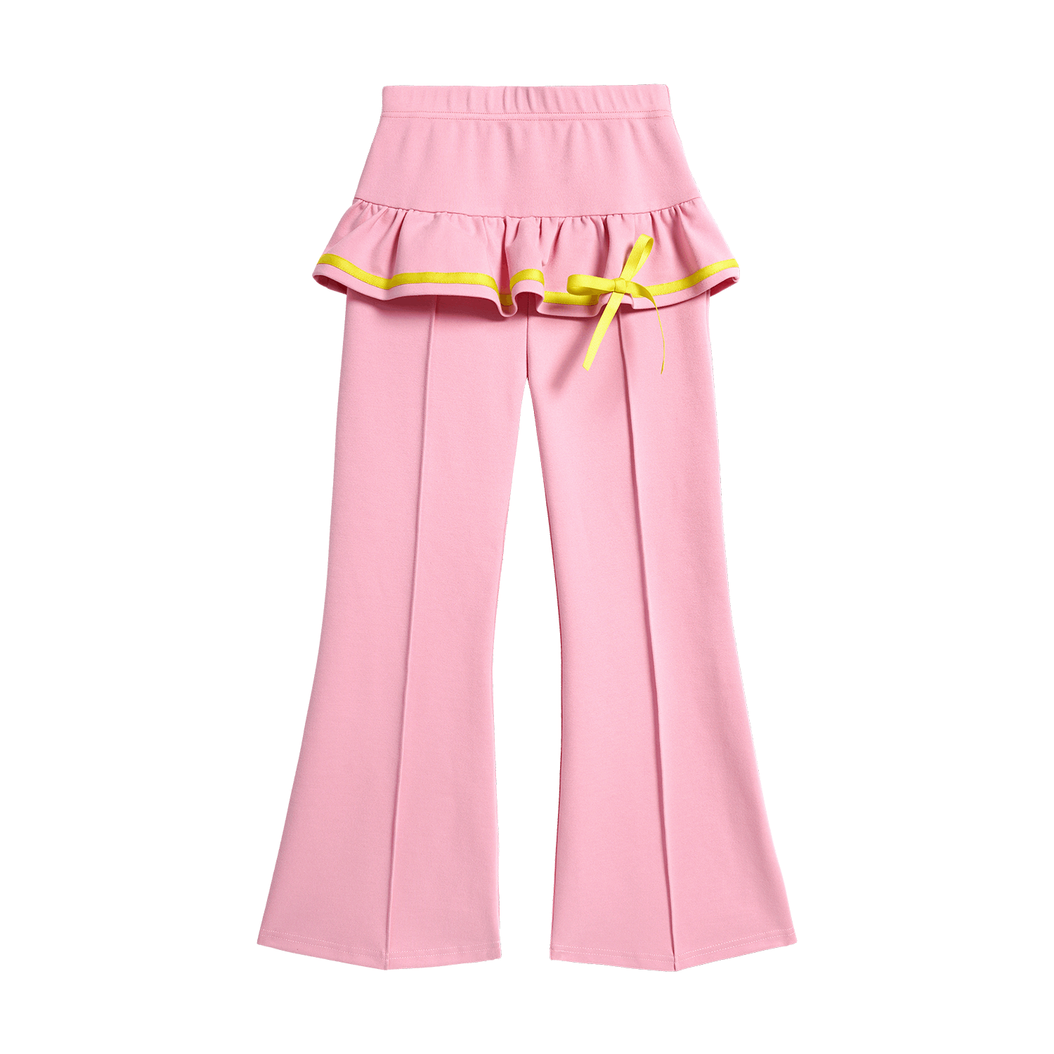 Poco Blush Ballet Flare Pants with Skirt Hem Pink