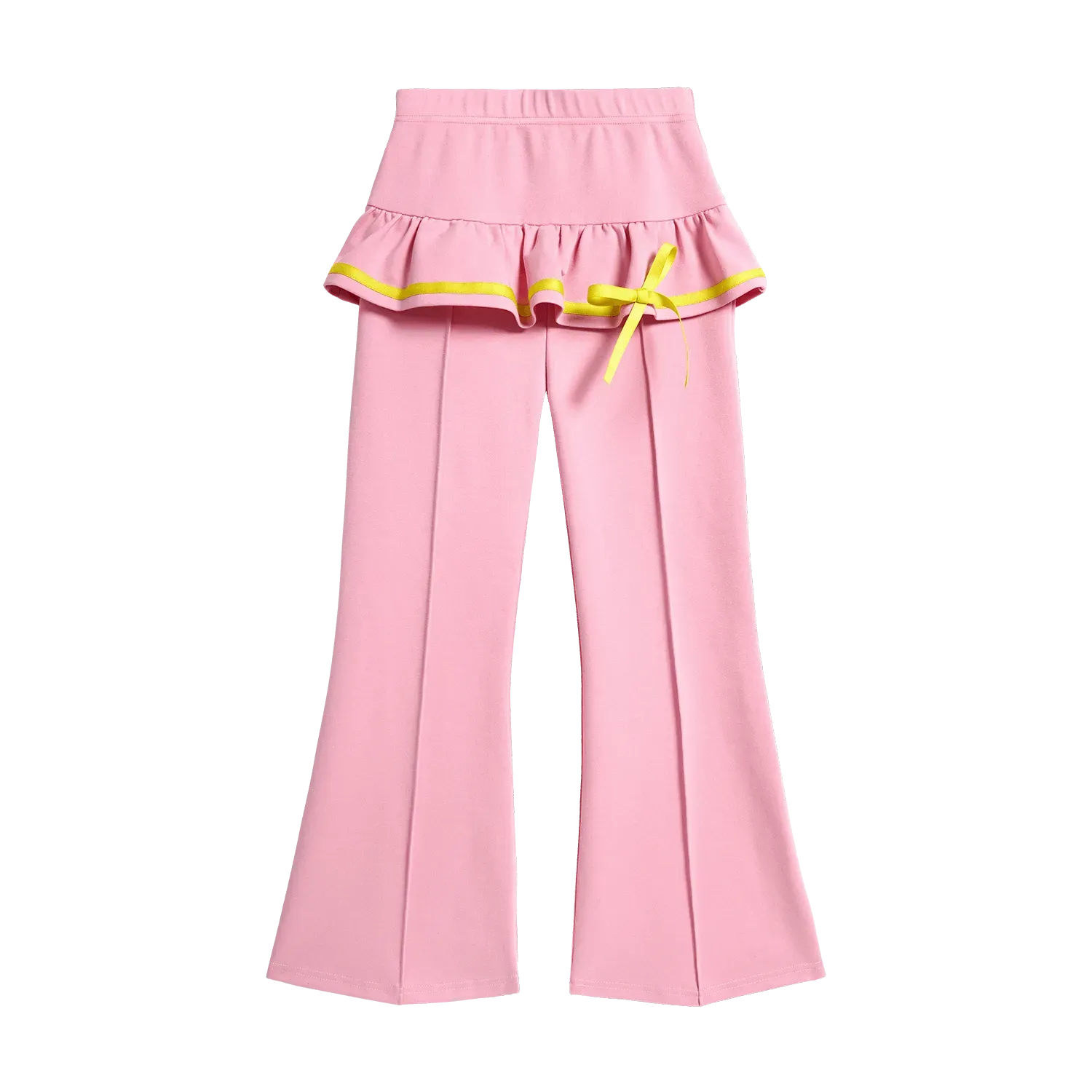 Poco Blush Ballet Flare Pants with Skirt Hem Pink