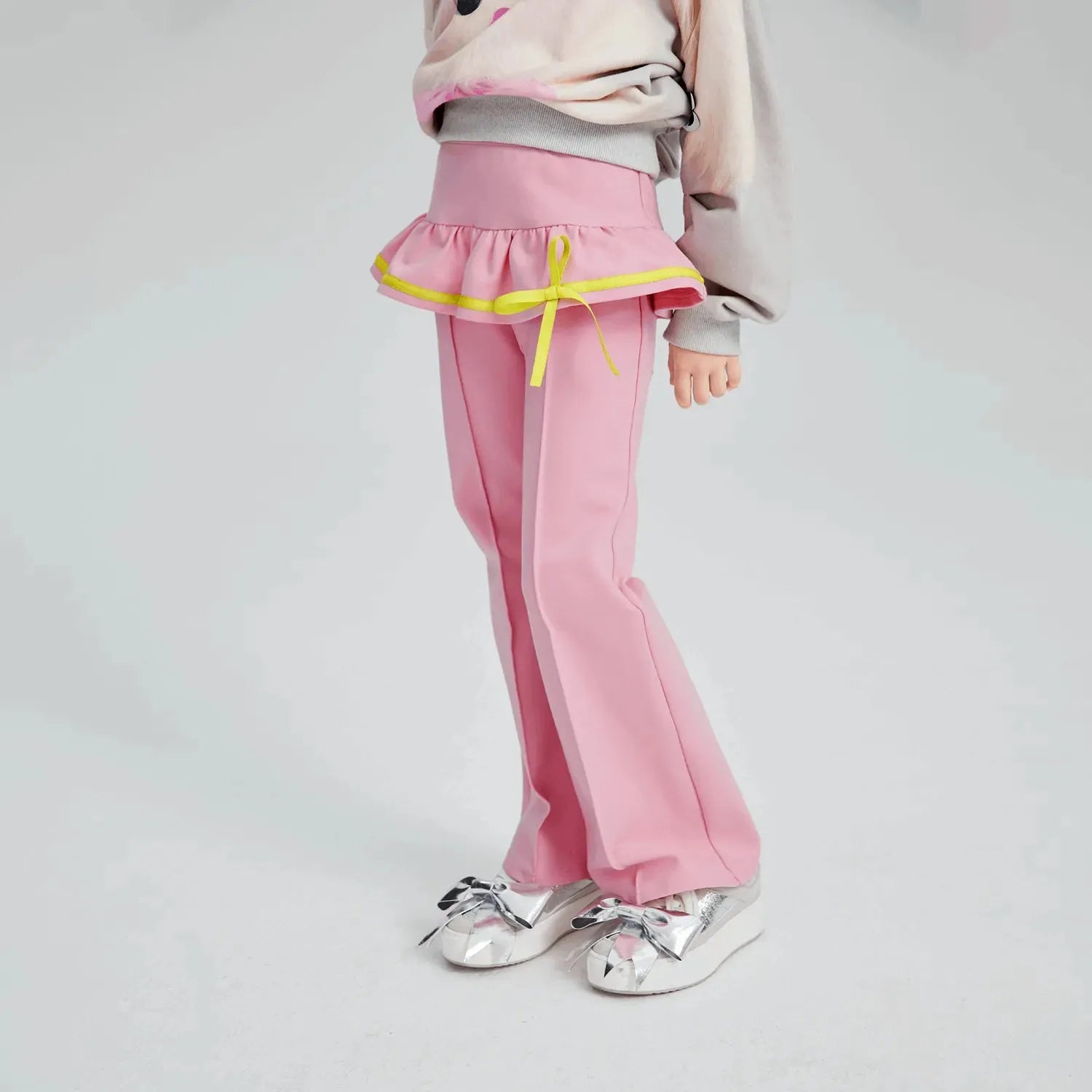 Poco Blush Ballet Flare Pants with Skirt Hem