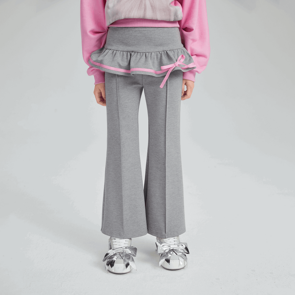 Poco Blush Ballet Flare Pants with Skirt Hem