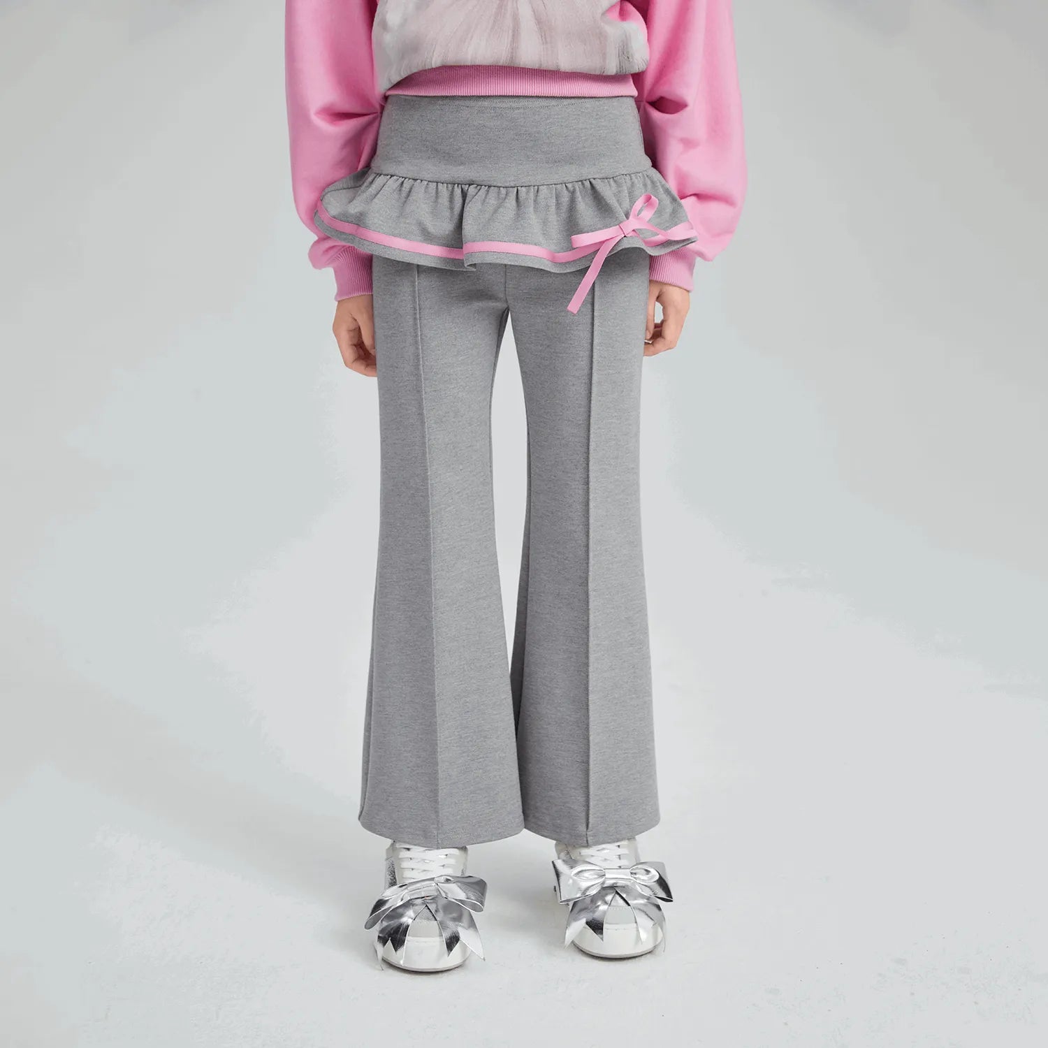 Poco Blush Ballet Flare Pants with Skirt Hem