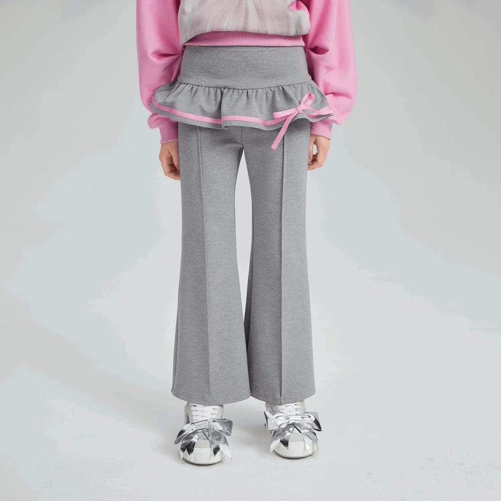 Poco Blush Ballet Flare Pants with Skirt Hem