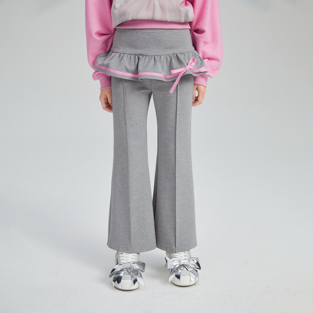 Poco Blush Ballet Flare Pants with Skirt Hem