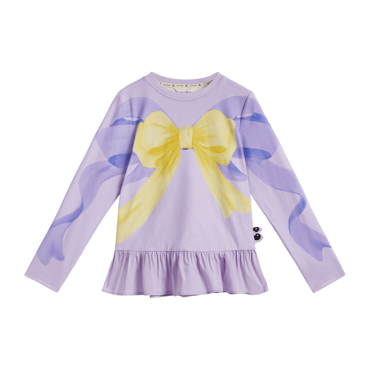 Poco Blush Bow-Trim Fleece Base Top Purple
