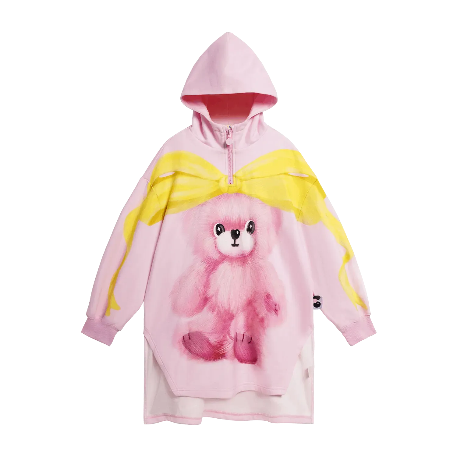 Poco Blush Ribbon Bear Cape Hoodie Pink