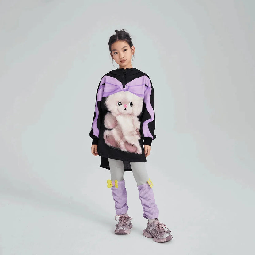 Ribbon Bear Cape Hoodie by Poco Blush, image 3