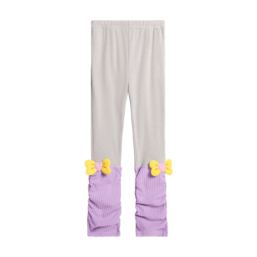 Bow-Cuff Fleece Leggings by Poco Blush