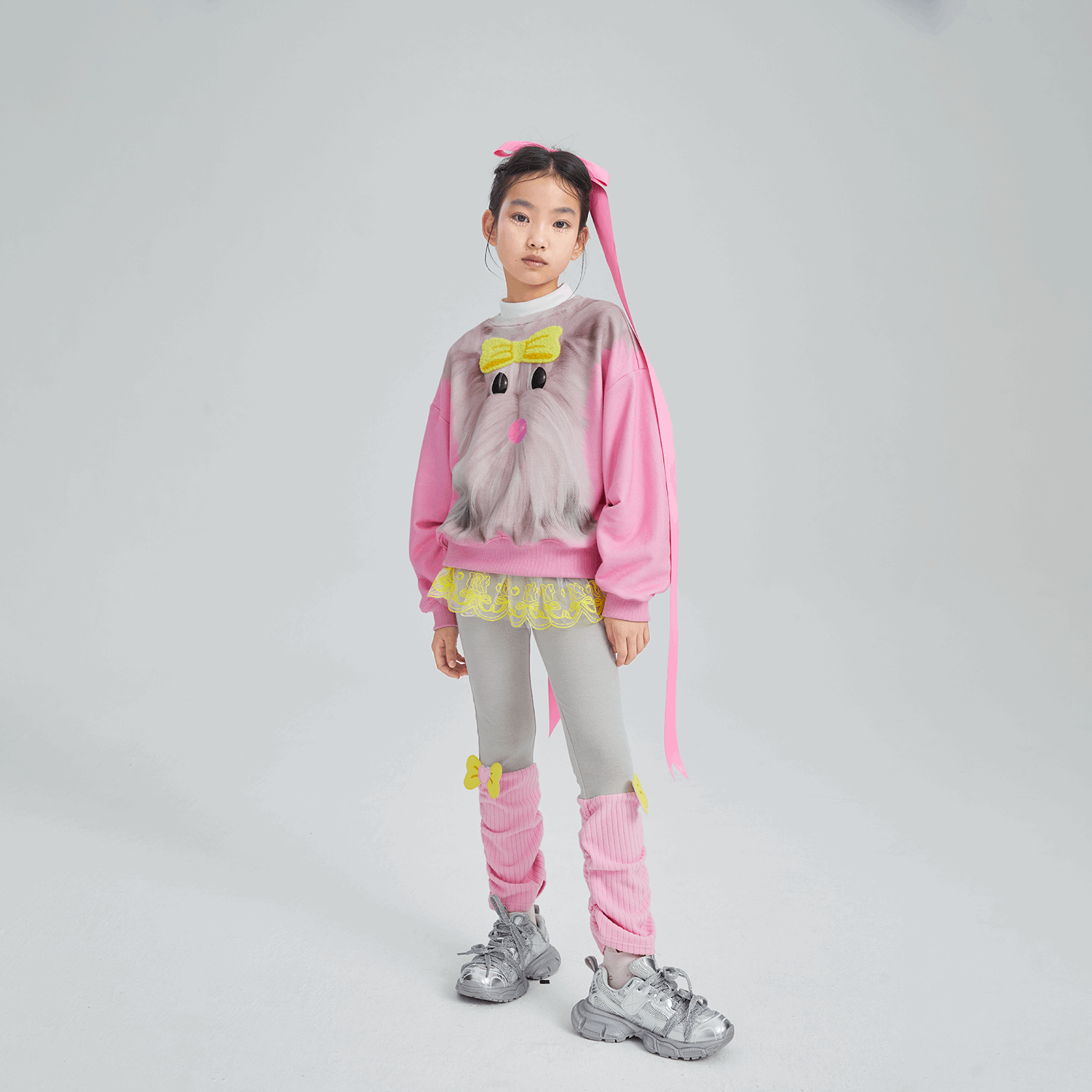 Poco Blush Plush-Toy Fleece Sweatshirt