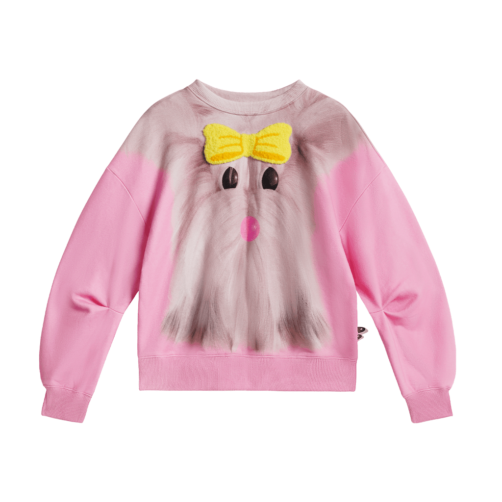 Poco Blush Plush-Toy Fleece Sweatshirt Pink