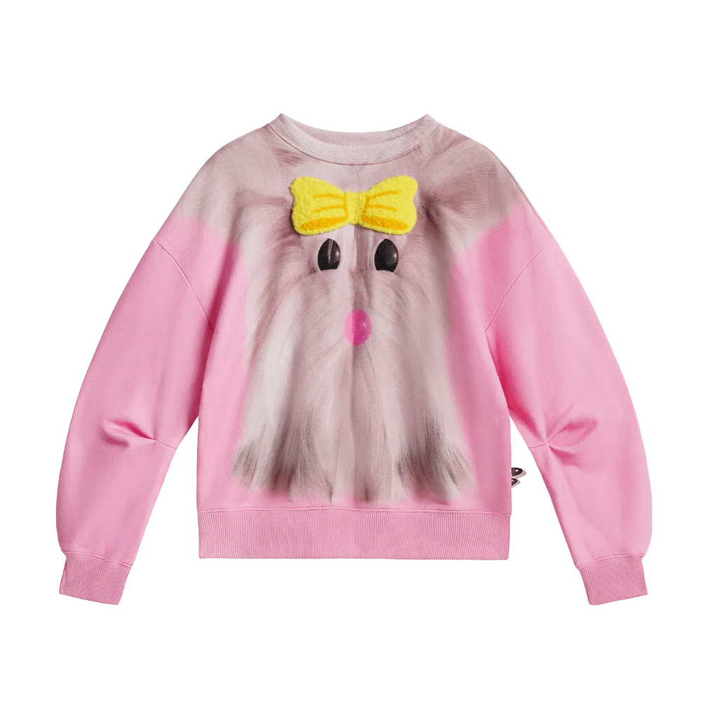 Poco Blush Plush-Toy Fleece Sweatshirt Pink