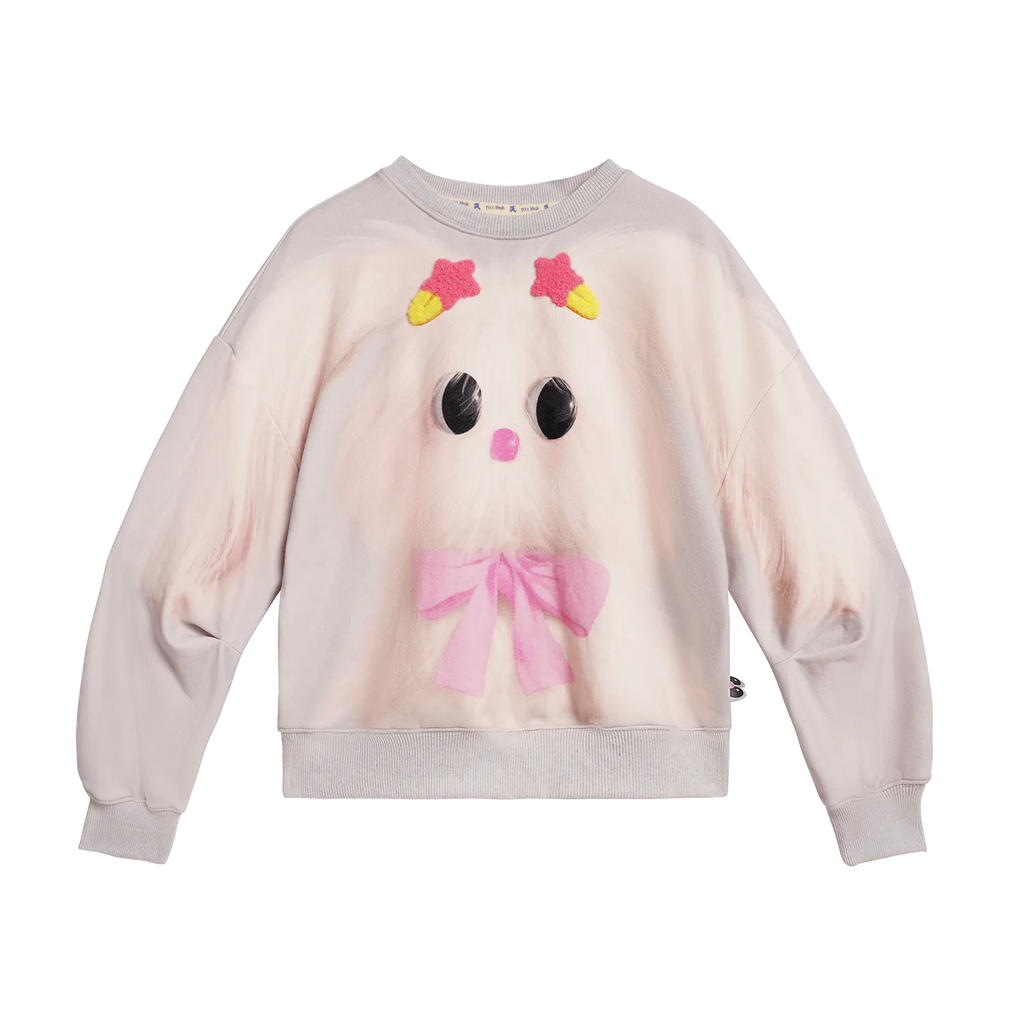 Poco Blush Plush-Toy Fleece Sweatshirt Grey