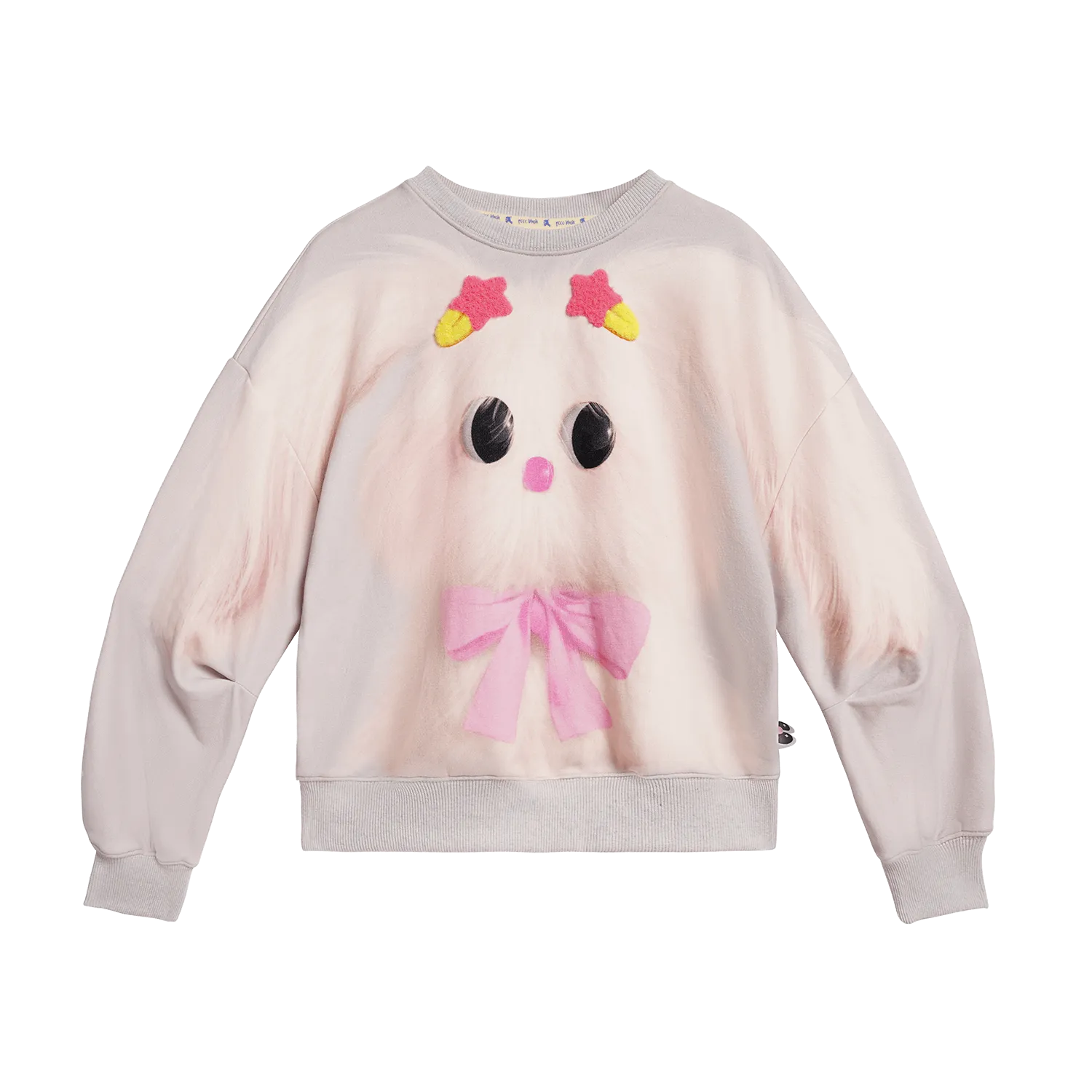 Poco Blush Plush-Toy Fleece Sweatshirt Grey