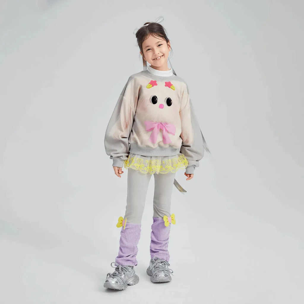 Poco Blush Plush-Toy Fleece Sweatshirt
