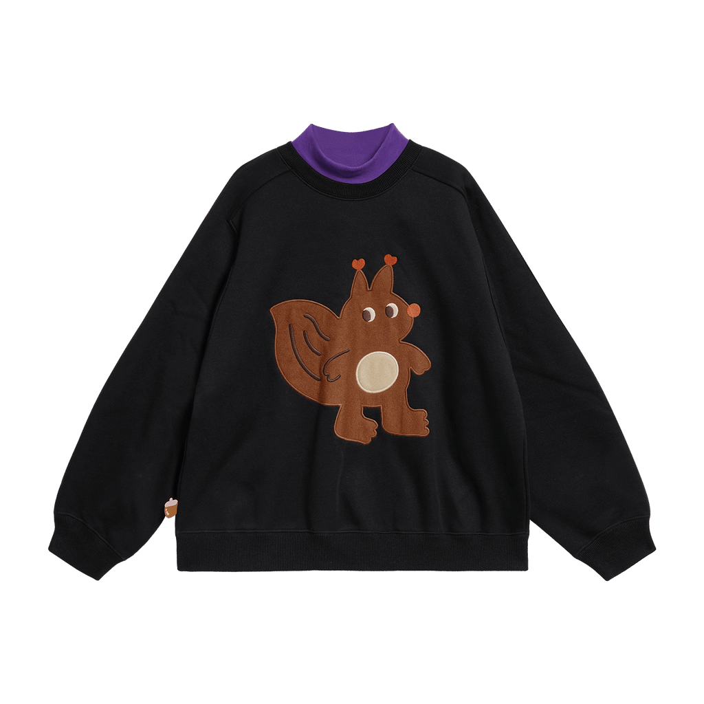 Poco Blush Magic Patch Squirrel Fleece Sweatshirt