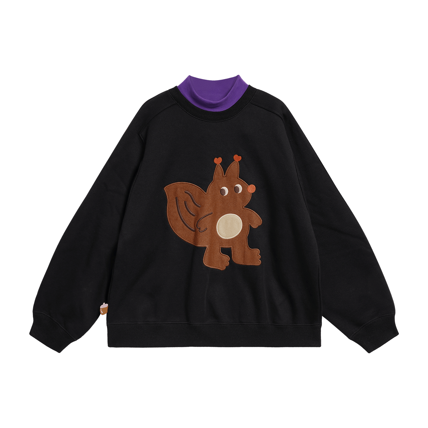 Poco Blush Magic Patch Squirrel Fleece Sweatshirt