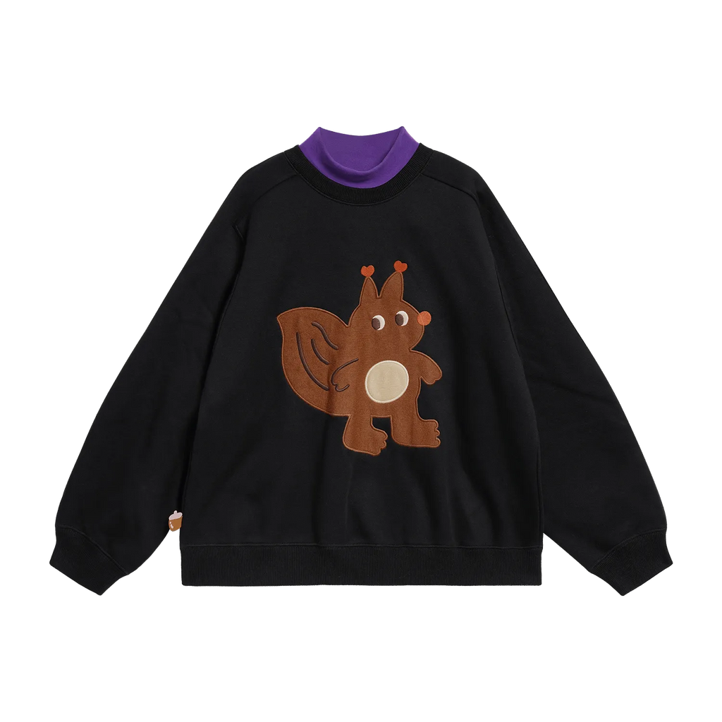 Poco Blush Magic Patch Squirrel Fleece Sweatshirt