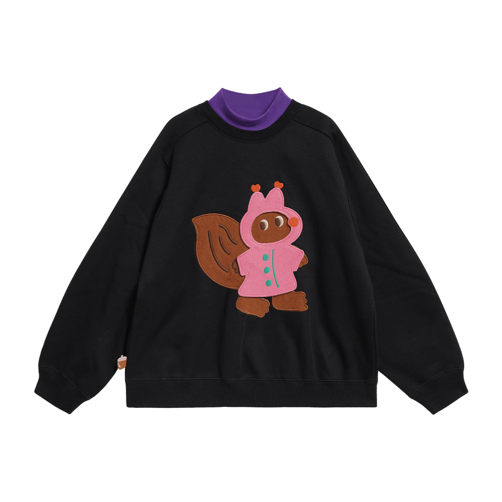 Poco Blush Magic Patch Squirrel Fleece Sweatshirt