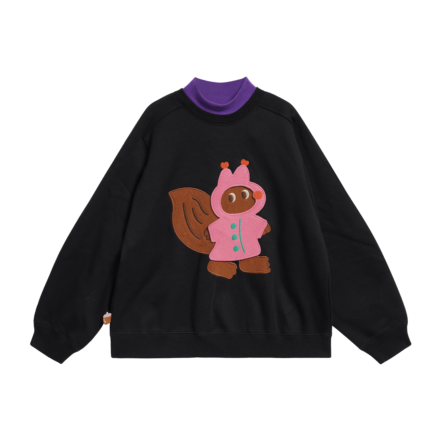 Poco Blush Magic Patch Squirrel Fleece Sweatshirt