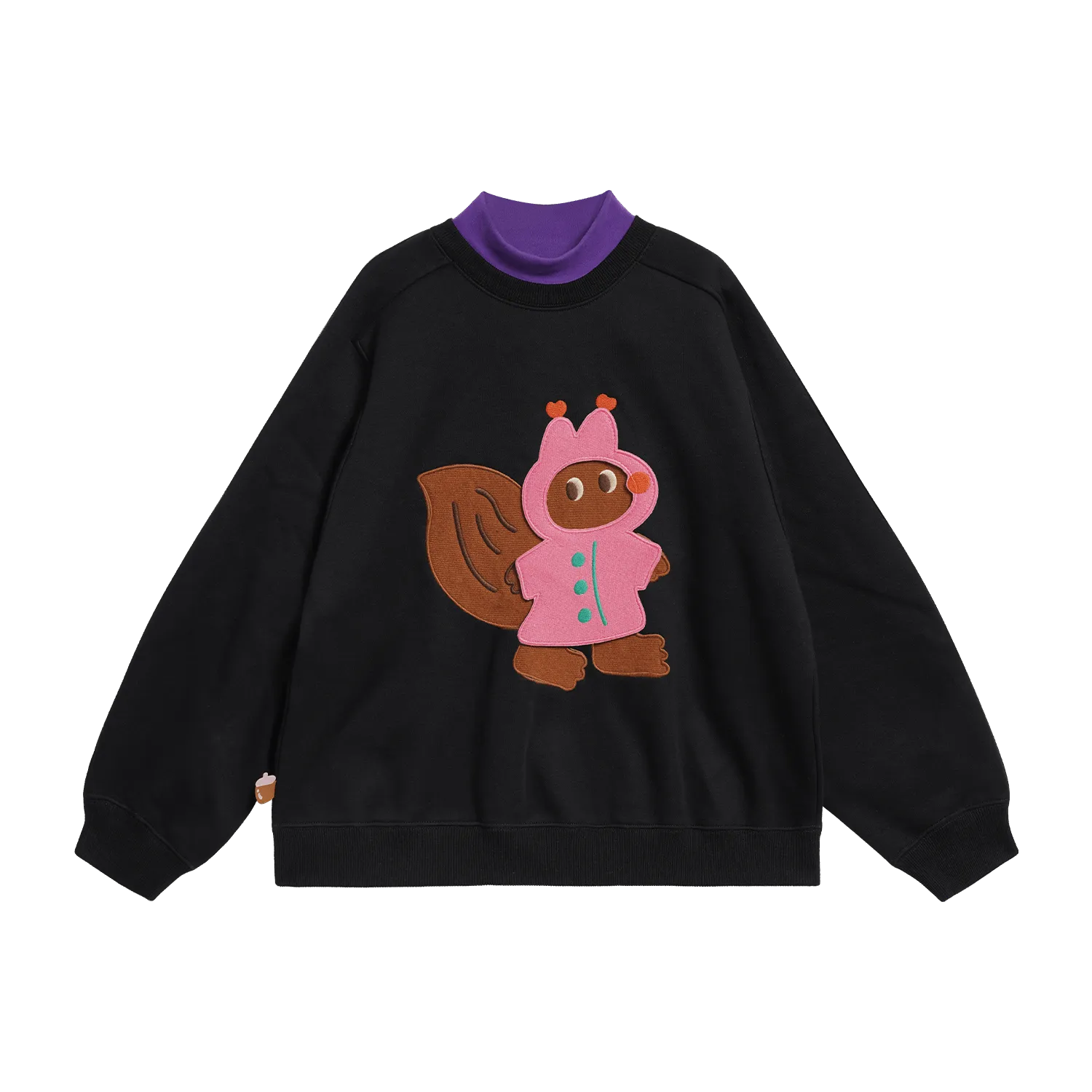 Poco Blush Magic Patch Squirrel Fleece Sweatshirt