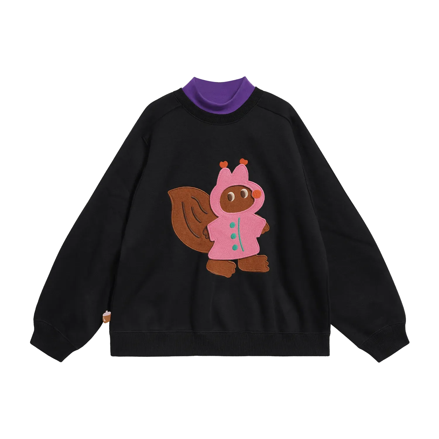 Poco Blush Magic Patch Squirrel Fleece Sweatshirt