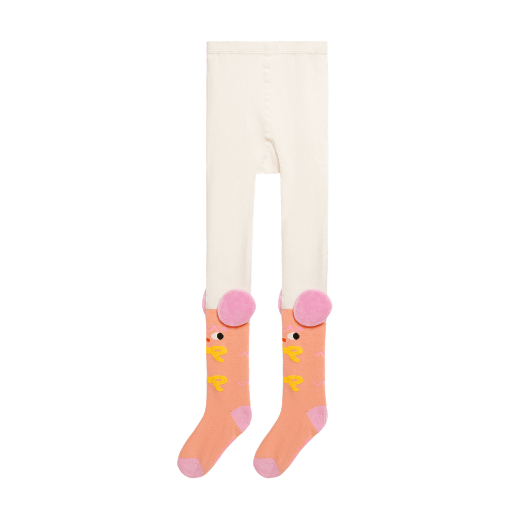 Poco Blush Plush Toy Knit Tights Pink