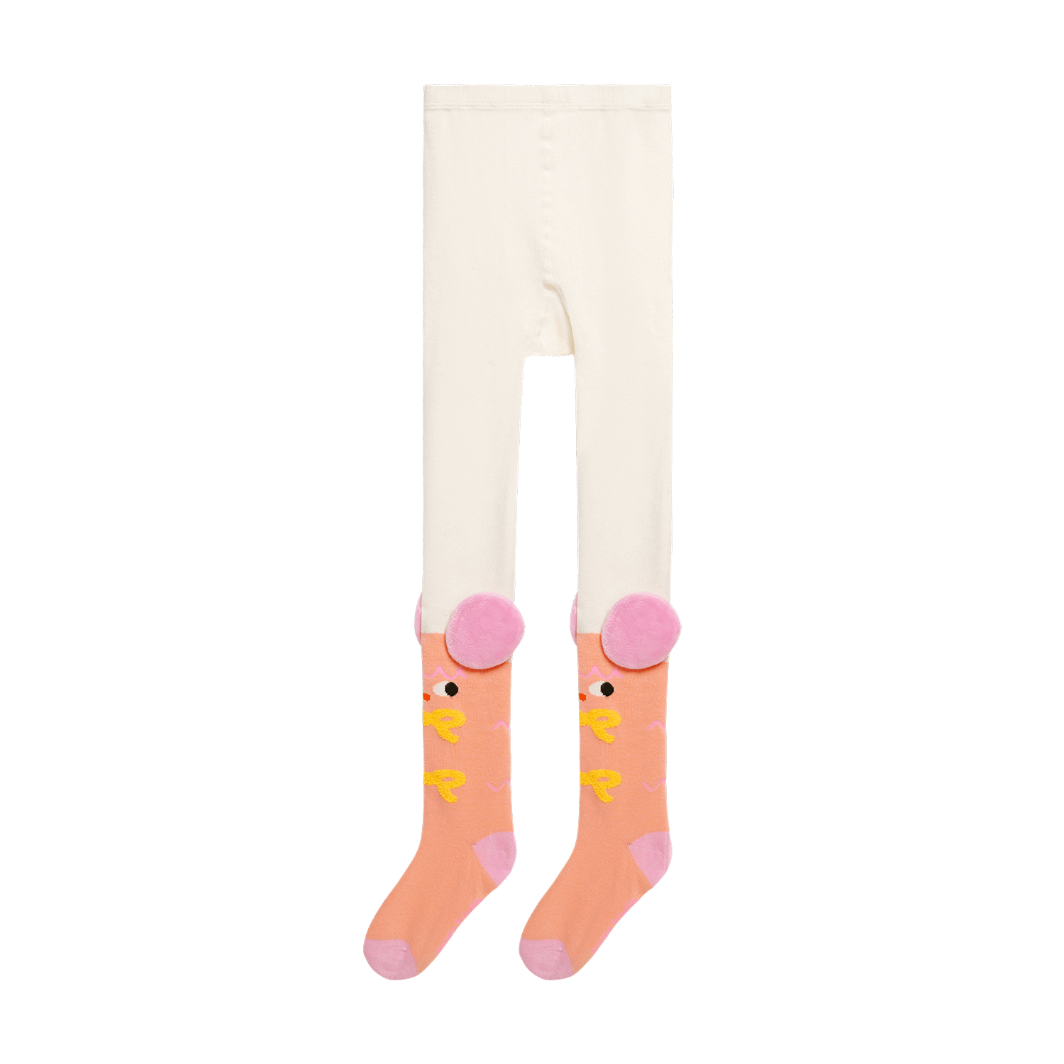 Poco Blush Plush Toy Knit Tights Pink