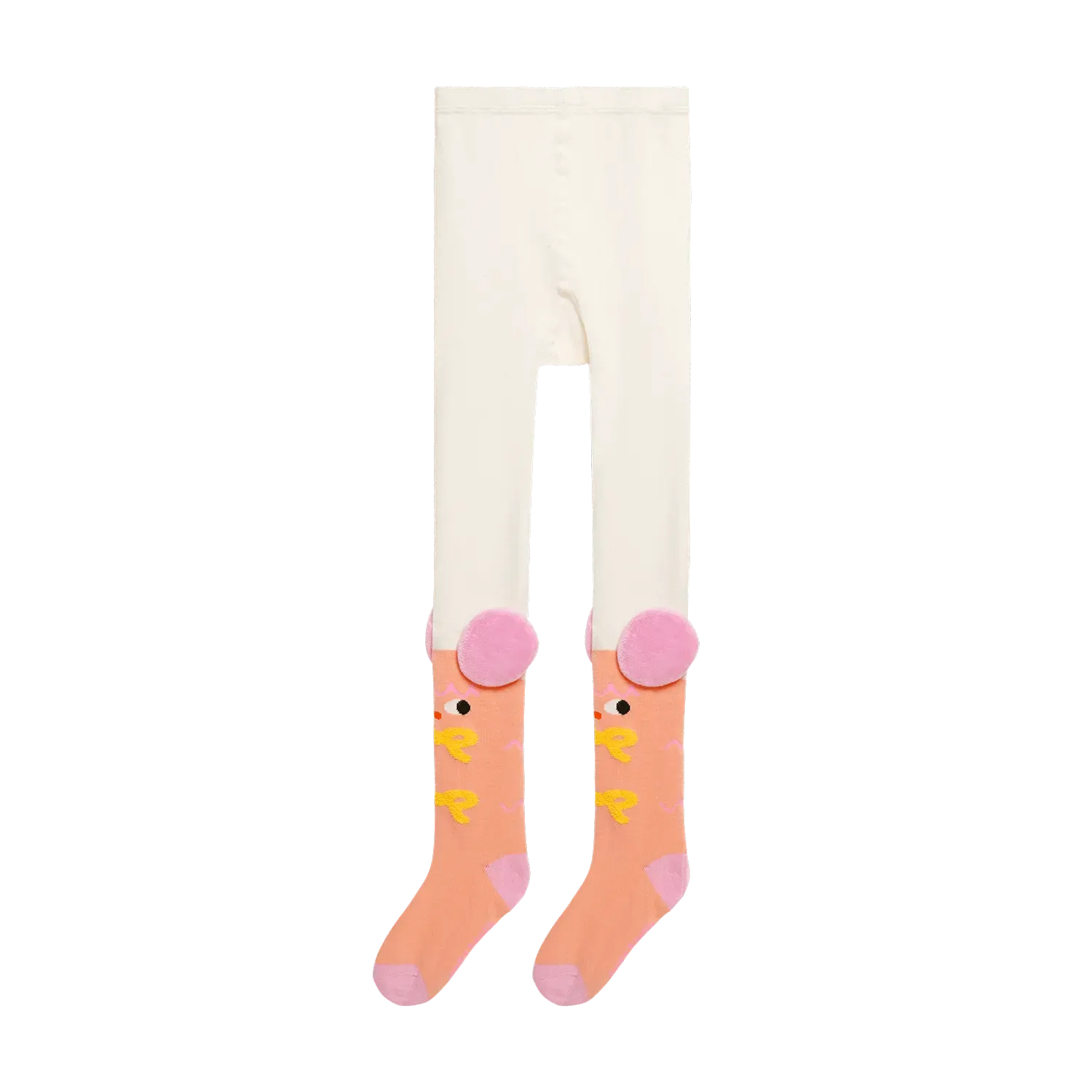 Poco Blush Plush Toy Knit Tights Pink