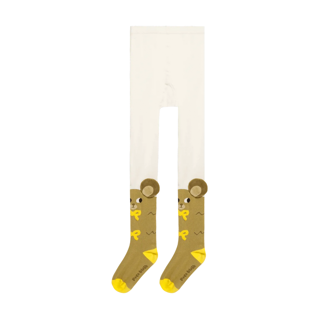 Poco Blush Plush Toy Knit Tights Brown