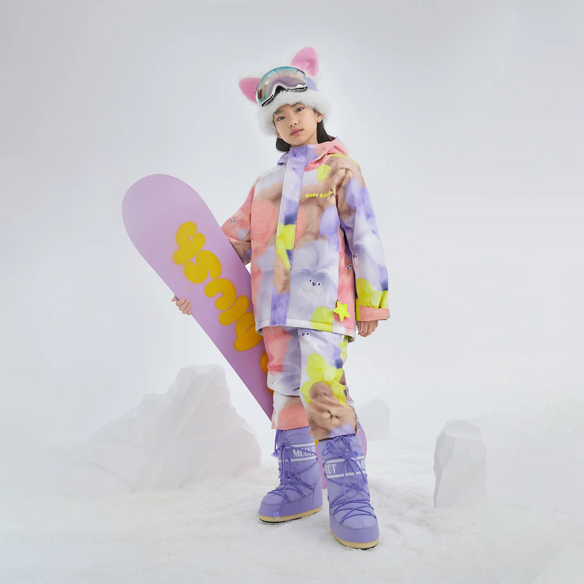 Fuzzy Friend Insulated Ski Jacket by Poco Blush, image 4