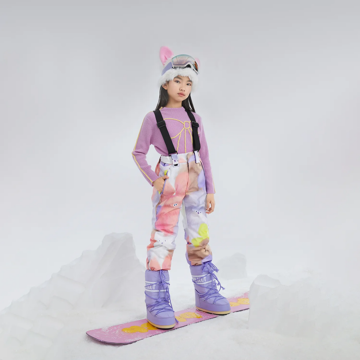 Poco Blush Fuzzy Friends Insulated Ski Pants