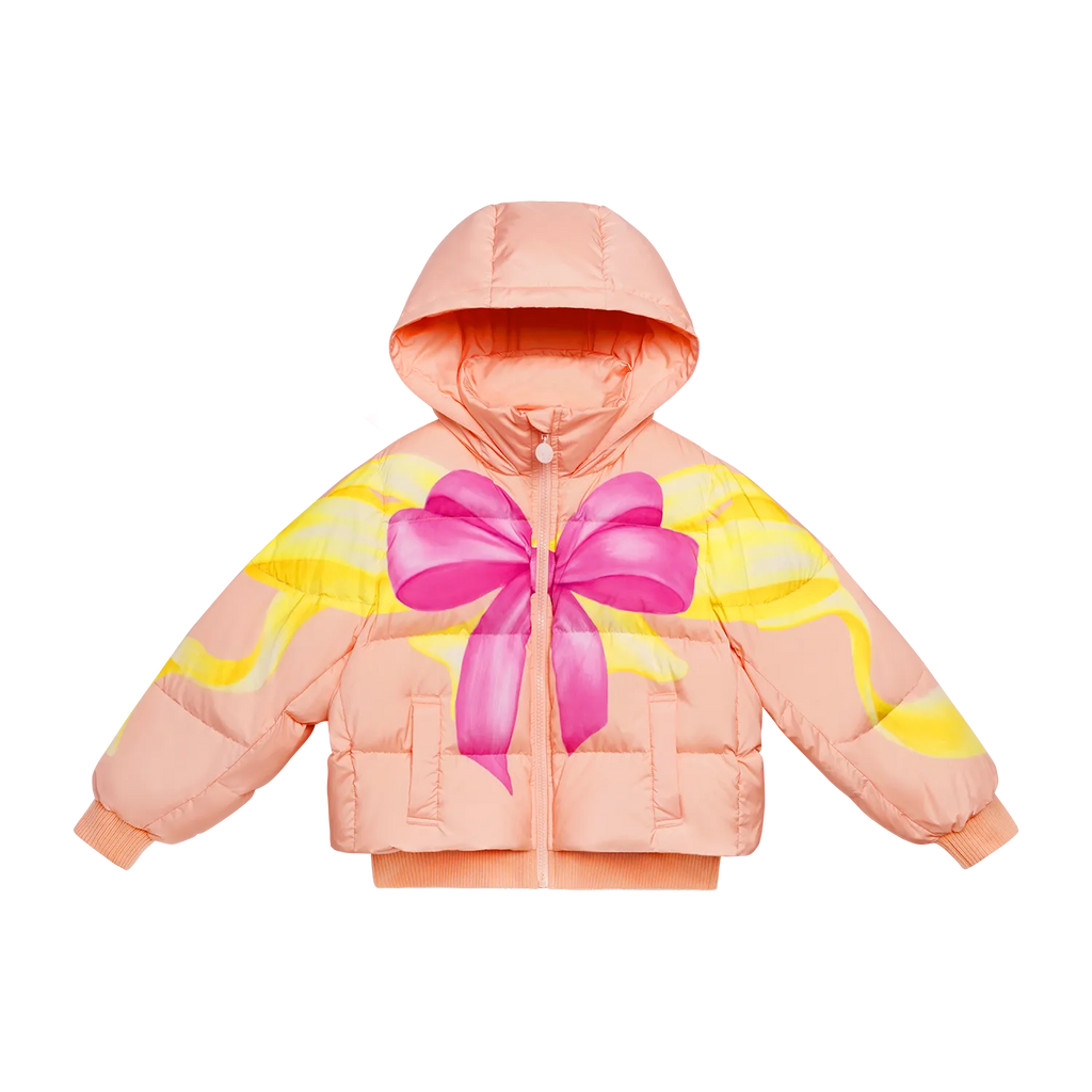 Poco Blush Bow Print Goose Down Jacket