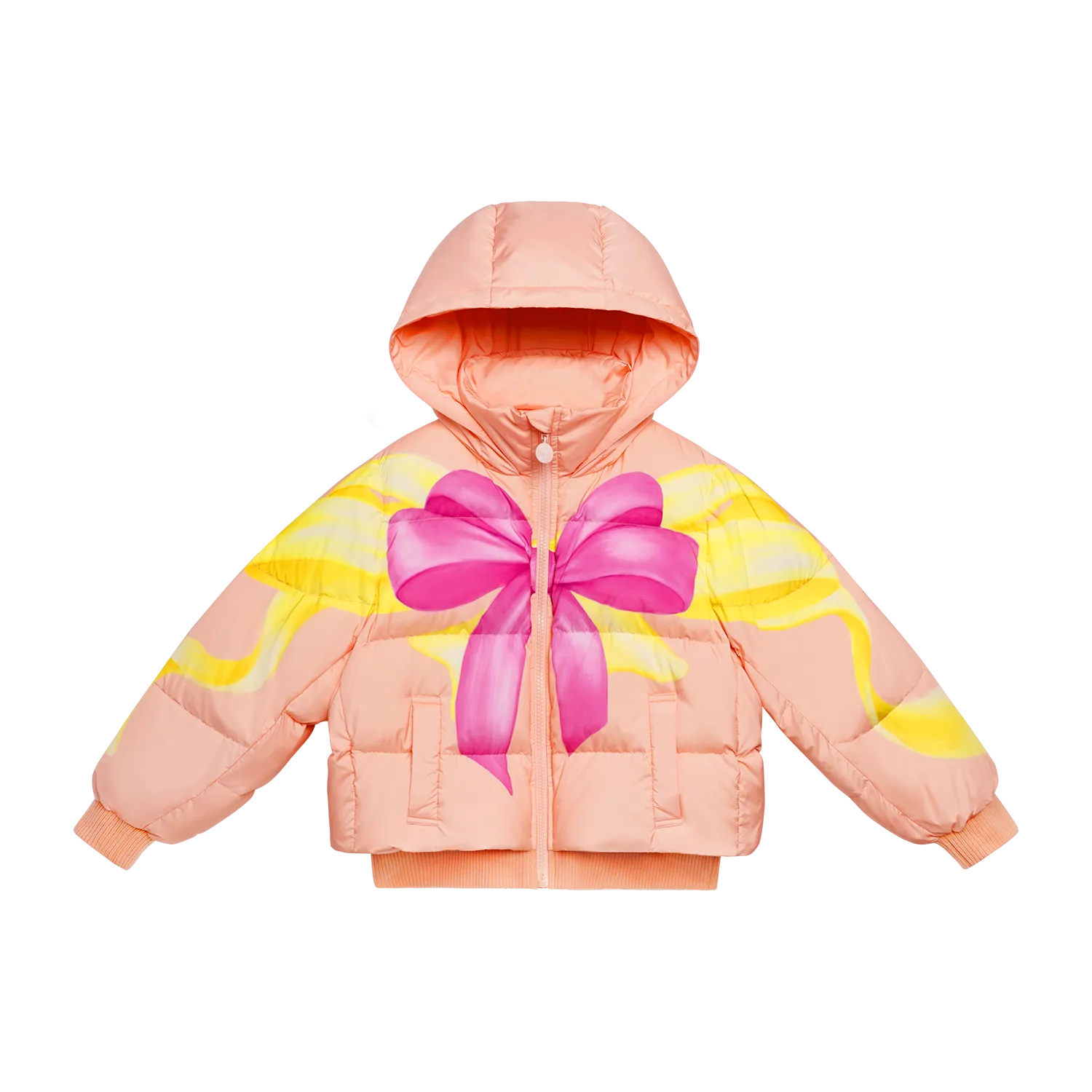 Poco Blush Bow Print Goose Down Jacket
