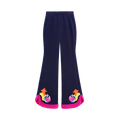 Poco Blush Star Peach Night Flared Warm-Fleece Pants Purple