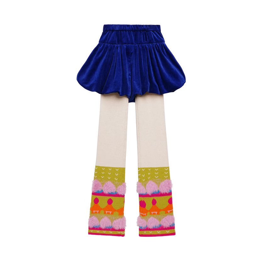 Star Peach Night Corduroy Bubble Trousers by Poco Blush