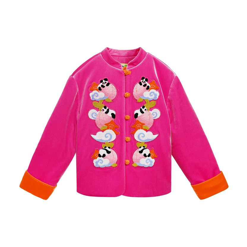 Chinese-Style Velvet Embroidered Jacket by Poco Blush