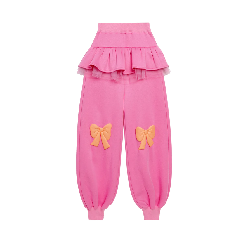 Warm Fleece Bow Print Skort by Poco Blush