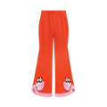 Poco Blush Girls Flared Warm-Fleece Pants – Peach Glow Red