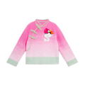 Peach Blush Ombre Faux-Mink Knit Sweater by Poco Blush