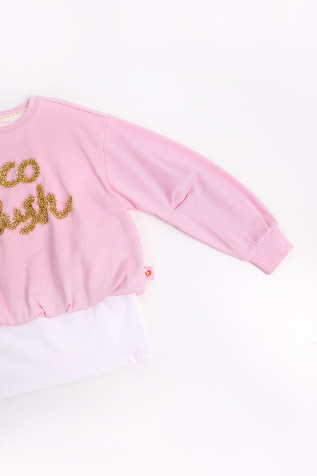 Golden Ribbon Embroidered Sweatshirt by Poco Blush — detail view 9