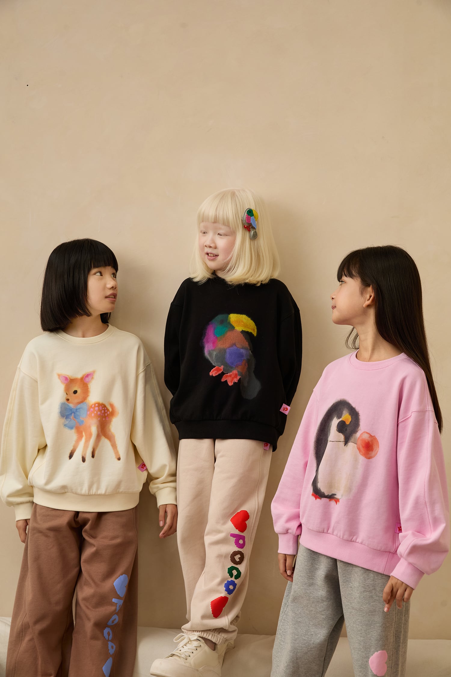 Ink-Wash Animals Sweatshirt by Poco Blush — hero view 5