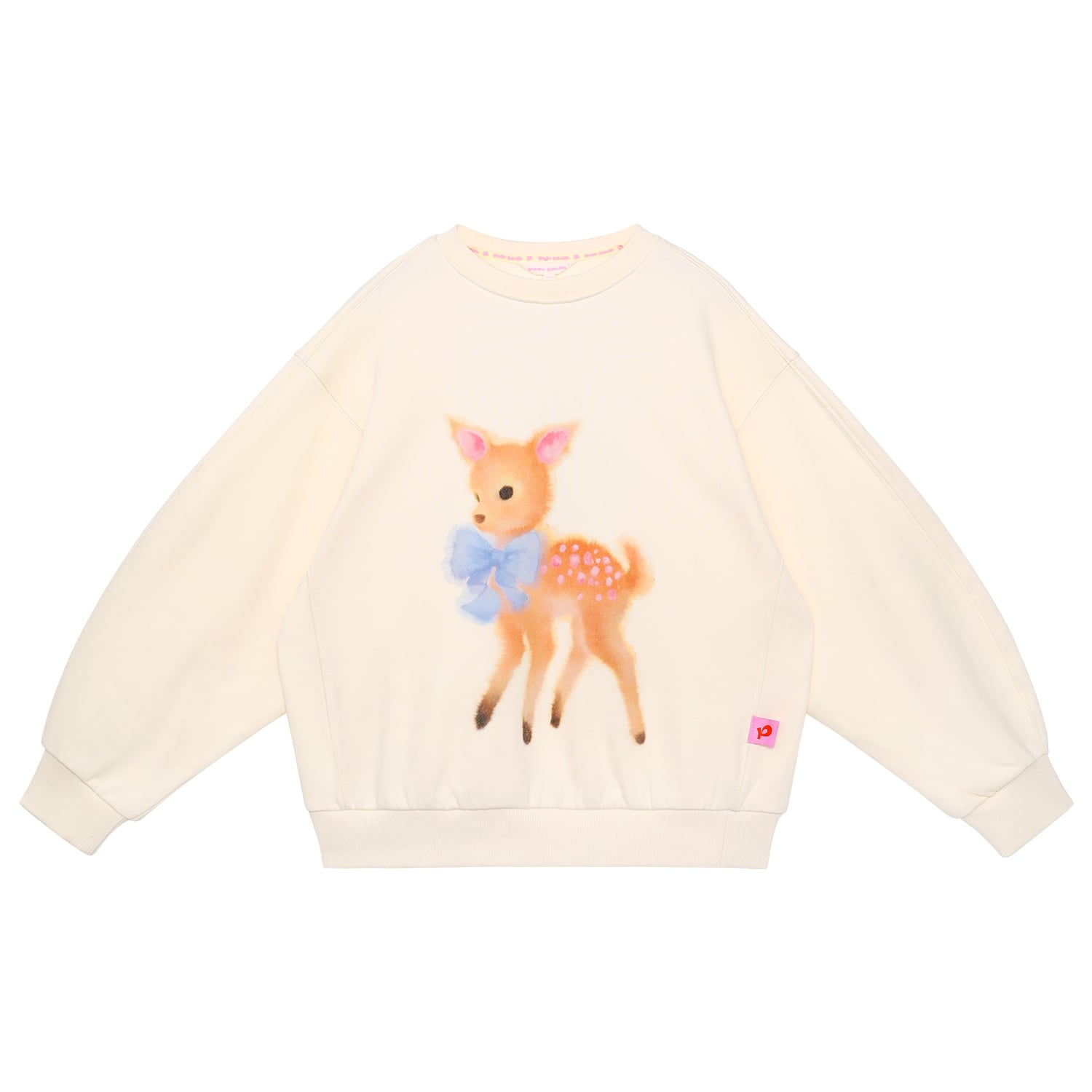 Ink-Wash Animals Sweatshirt by Poco Blush — flat view 7