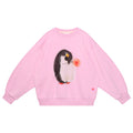 Ink-Wash Animals Sweatshirt by Poco Blush — flat view 8