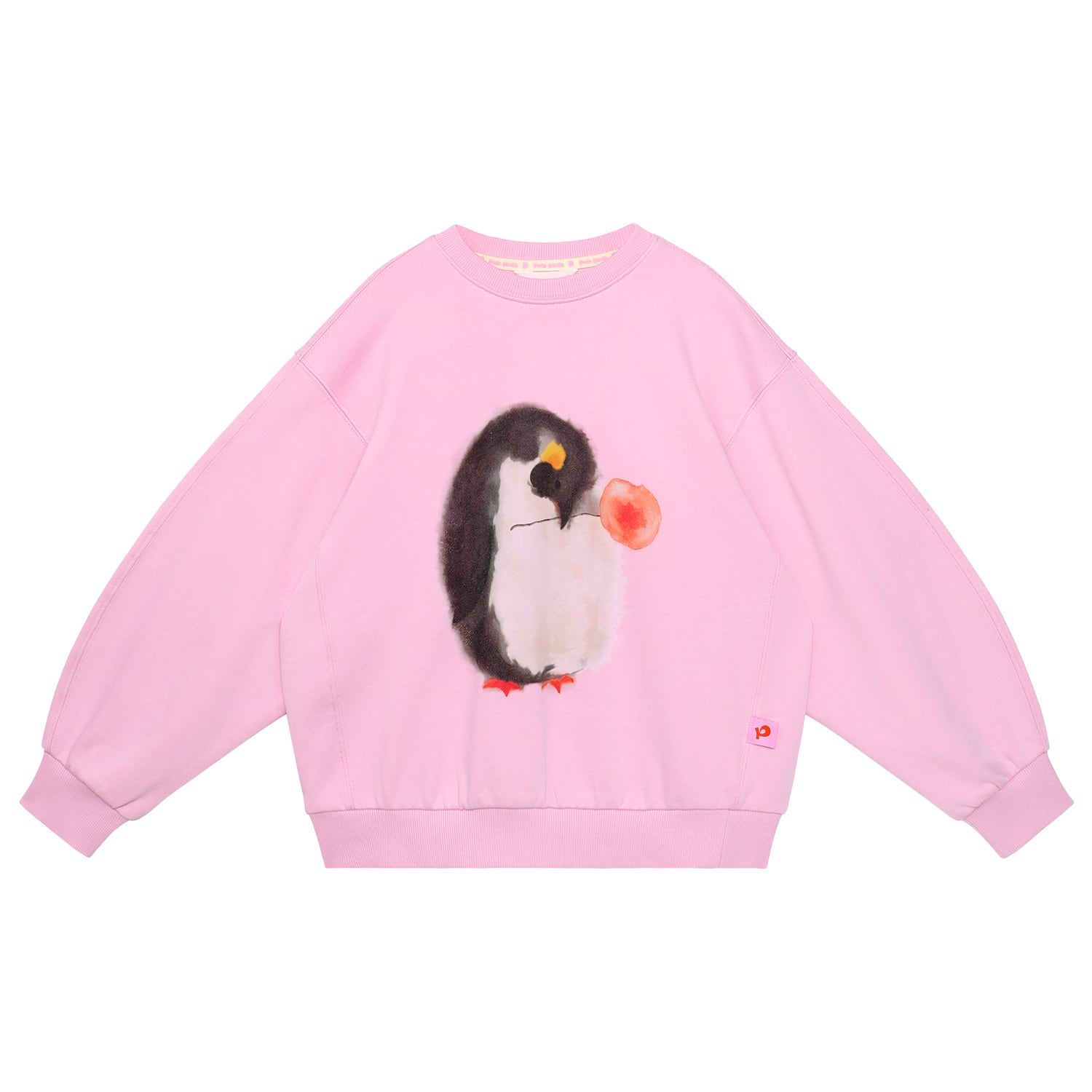 Ink-Wash Animals Sweatshirt by Poco Blush — flat view 8