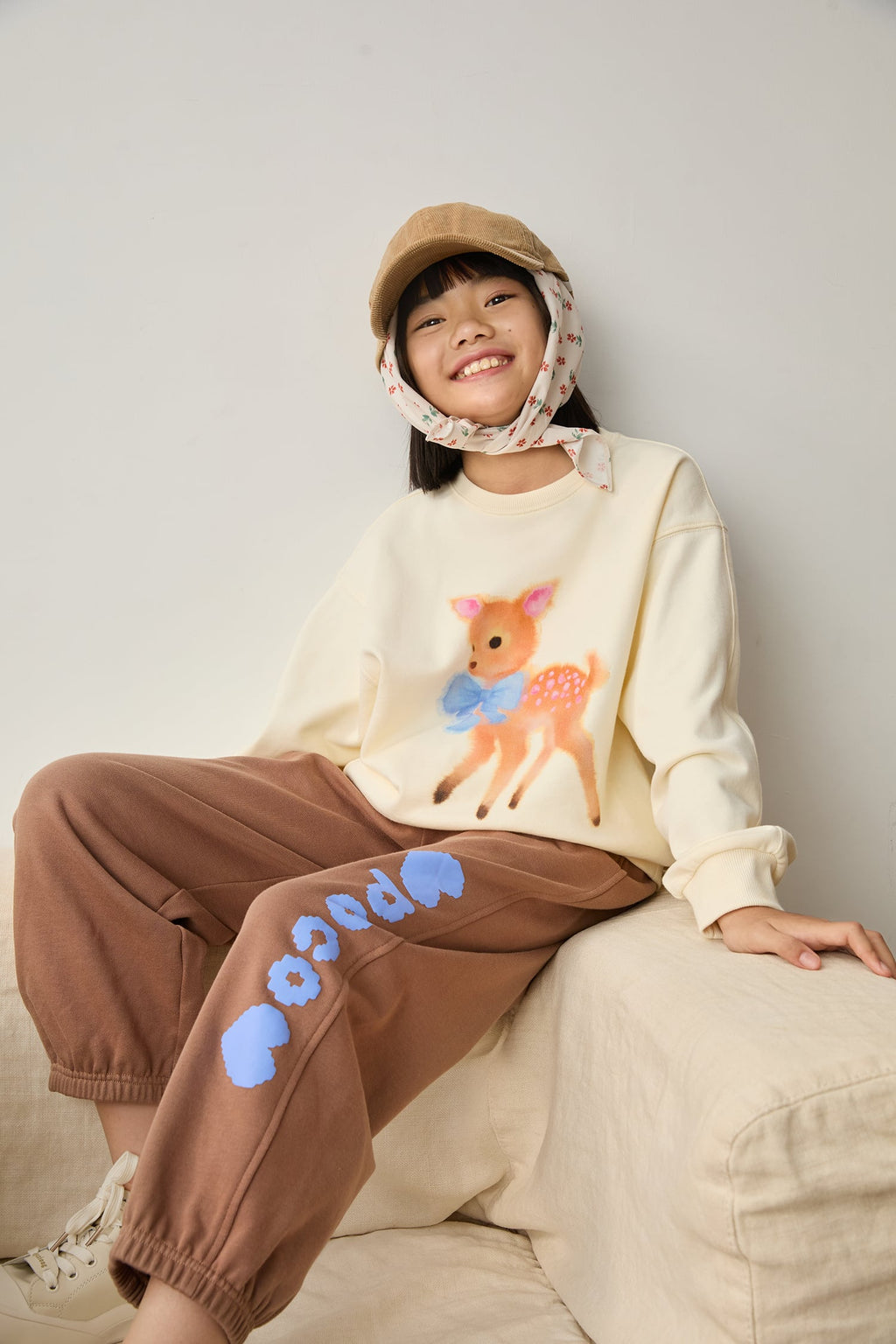 Puff-Print Colour-Block Joggers by Poco Blush — hero view 1