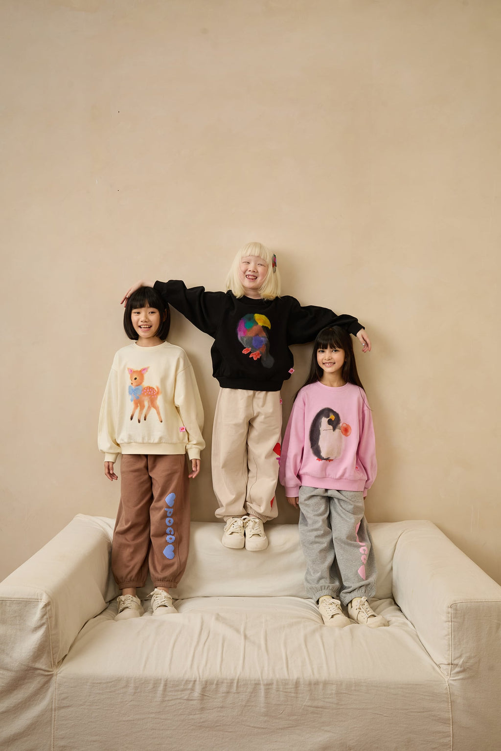 Puff-Print Colour-Block Joggers by Poco Blush — hero view 4