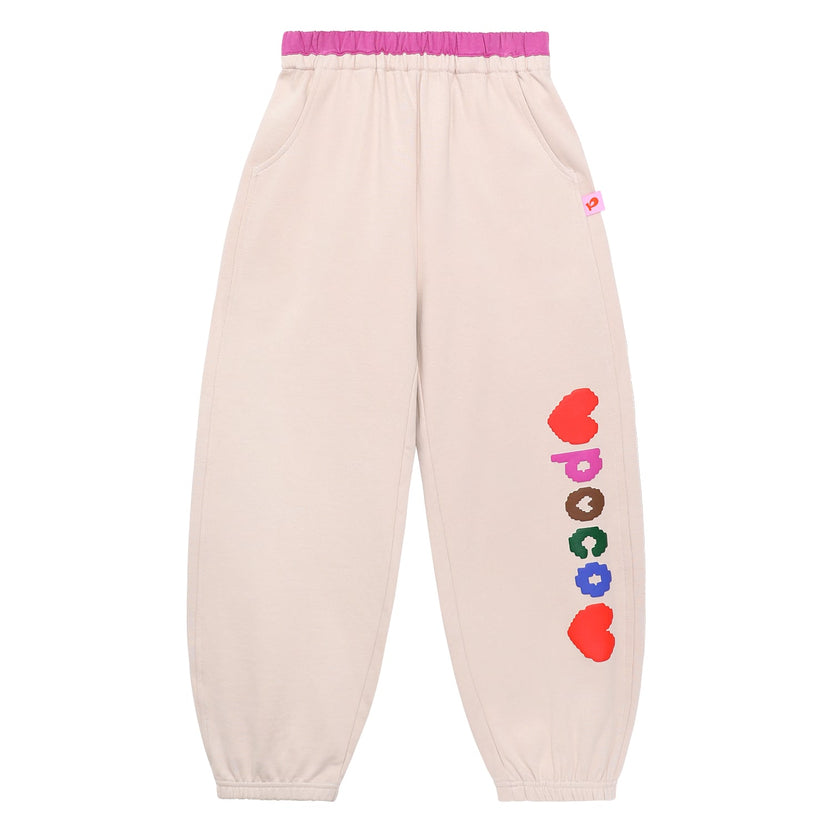 Puff-Print Colour-Block Joggers by Poco Blush — flat view 6